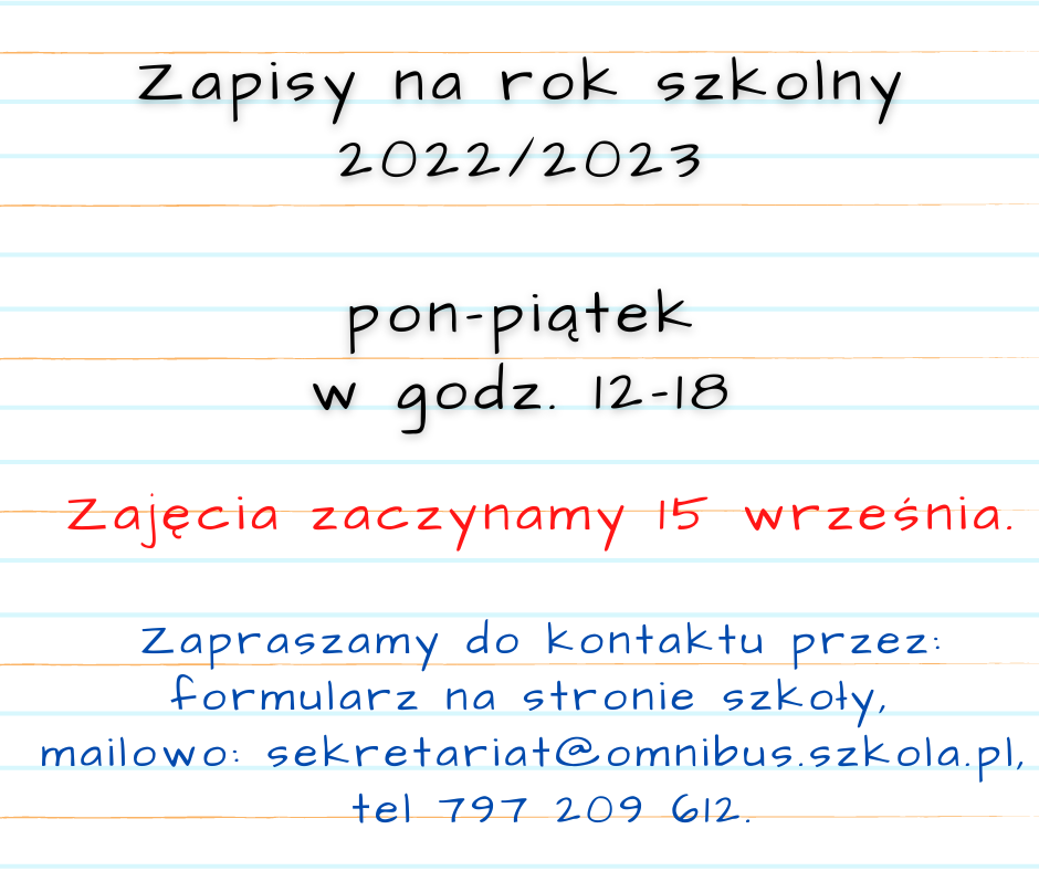 Read more about the article Zapisy na rok szkolny 2022/2023