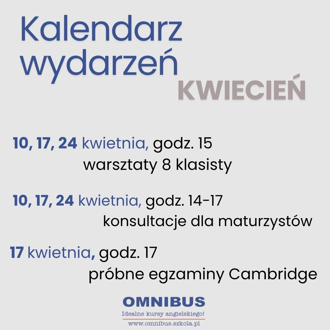Read more about the article Kwiecień w Omnibusie